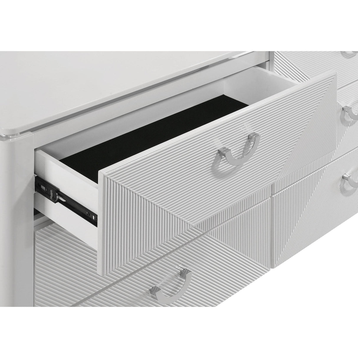 Coaster Furniture Cassia 215793 6-drawer Bedroom Dresser Cabinet - White High Gloss IMAGE 7
