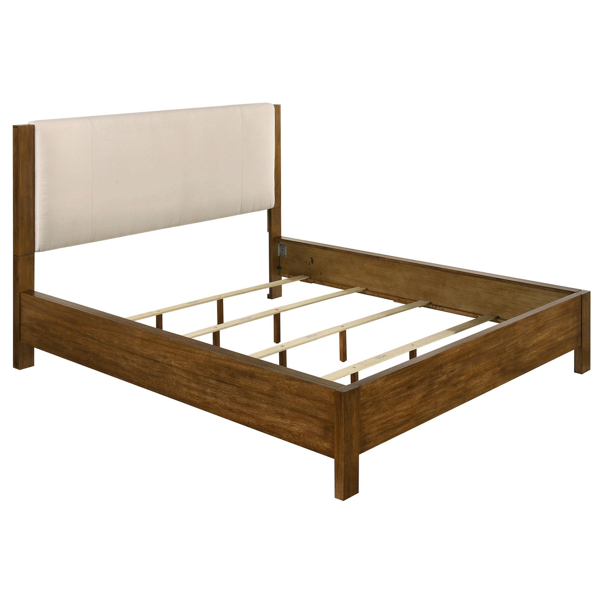Coaster Furniture Adderley 215851KW California King Wood Panel Bed - Cream/Warm Brown IMAGE 1