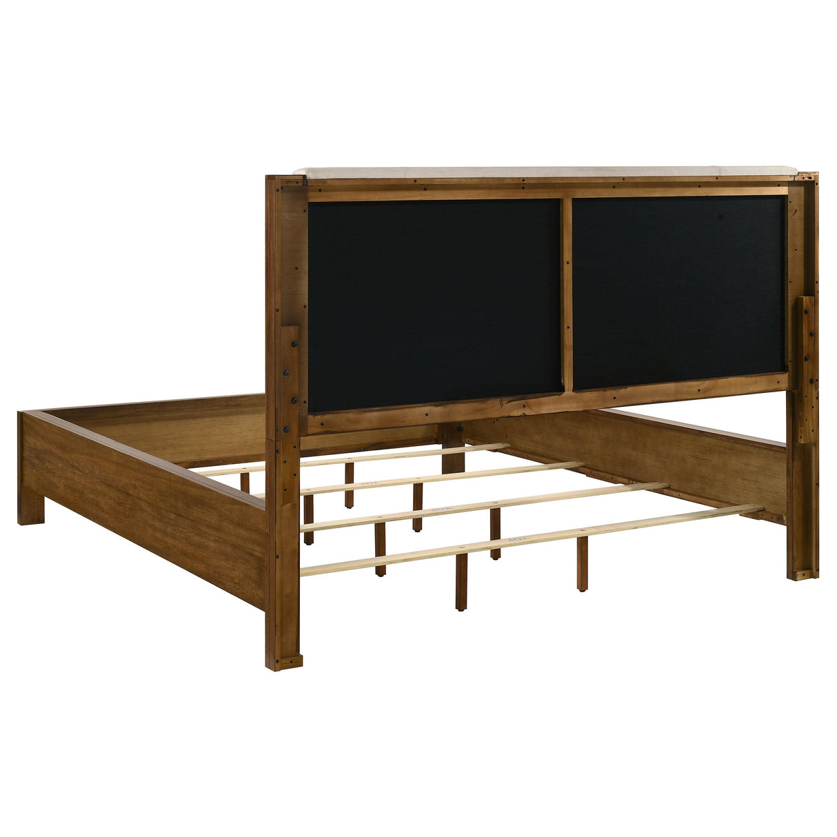 Coaster Furniture Adderley 215851KW California King Wood Panel Bed - Cream/Warm Brown IMAGE 2