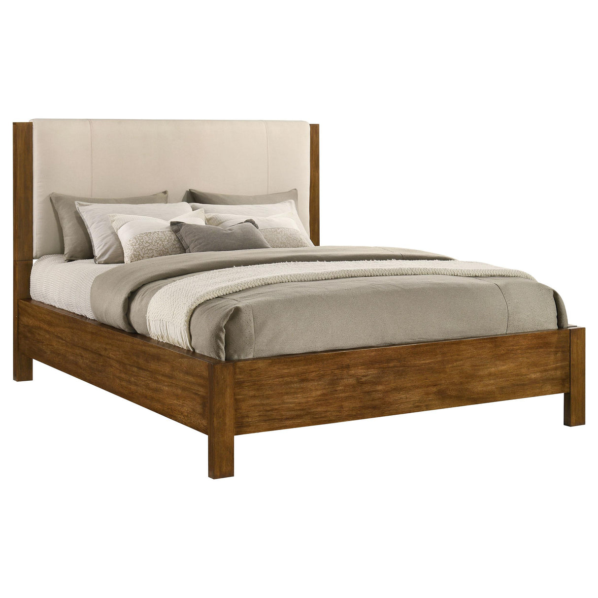 Coaster Furniture Adderley 215851KW California King Wood Panel Bed - Cream/Warm Brown IMAGE 7