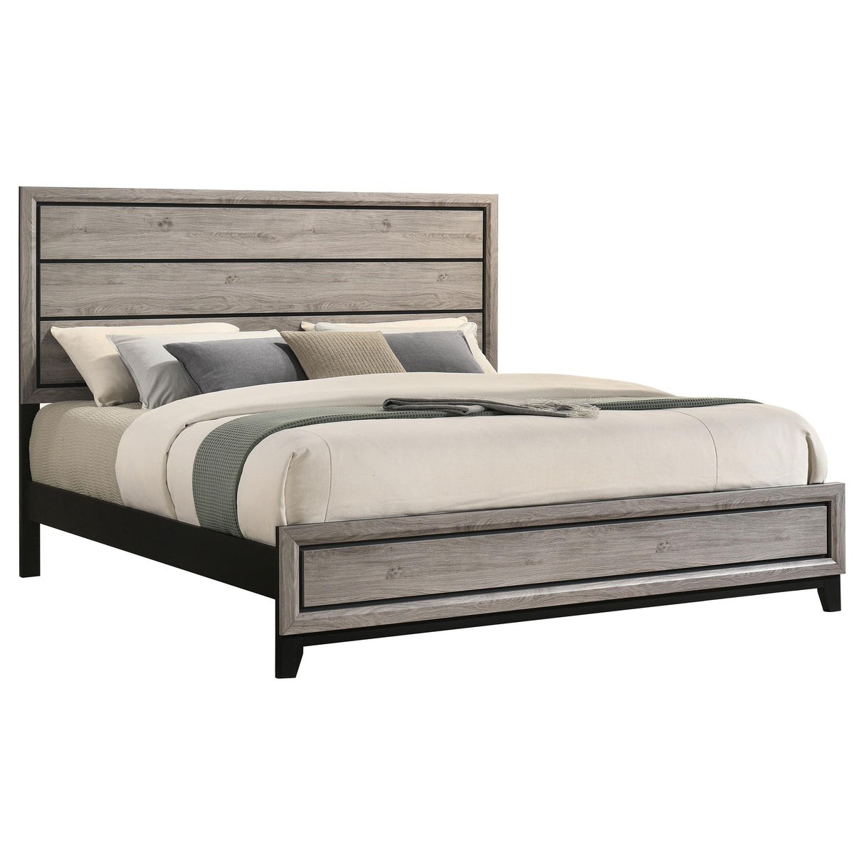 Coaster Furniture Valen 215911KE Wood Eastern King Panel Bed - Light Taupe IMAGE 7