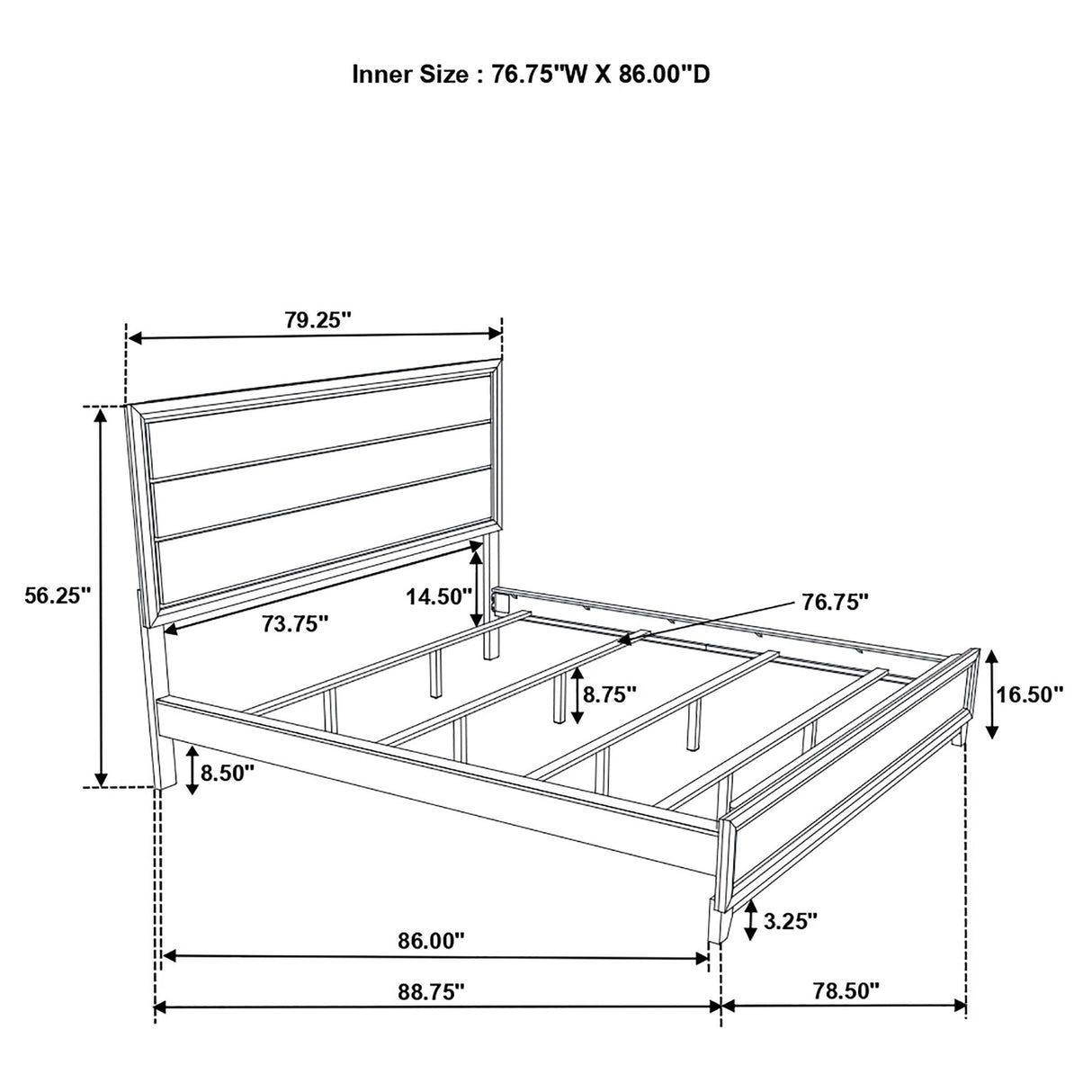 Coaster Furniture Valen 215911KW Wood California King Panel Bed - Light Taupe IMAGE 9