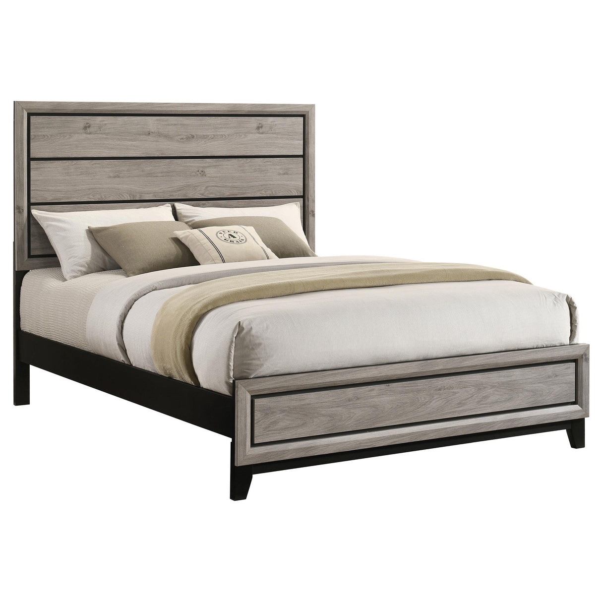 Coaster Furniture Valen 215911Q Wood Queen Panel Bed - Light Taupe IMAGE 7