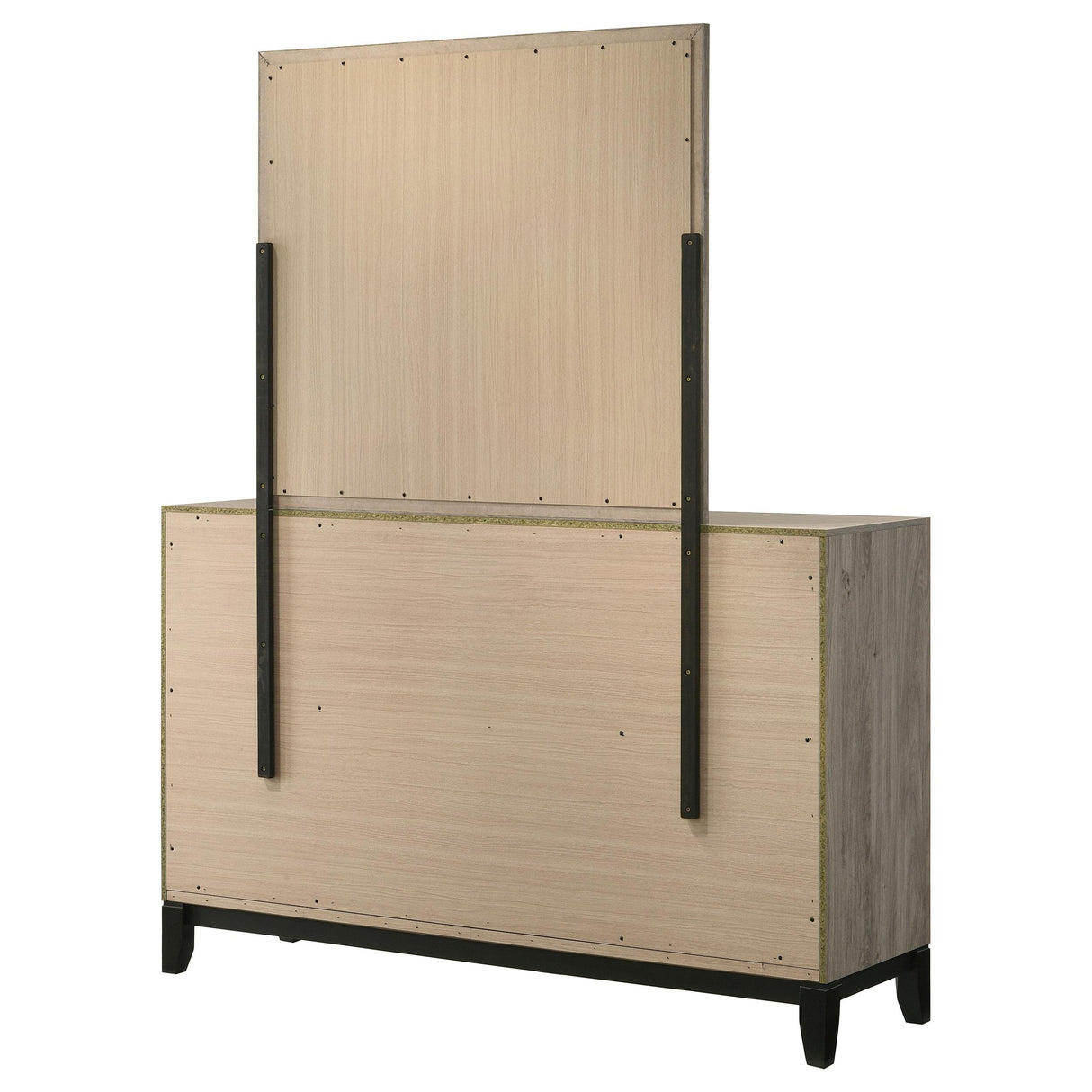 Coaster Furniture Valen 215913M 6-drawer Bedroom Dresser and Mirror - Light Taupe IMAGE 10