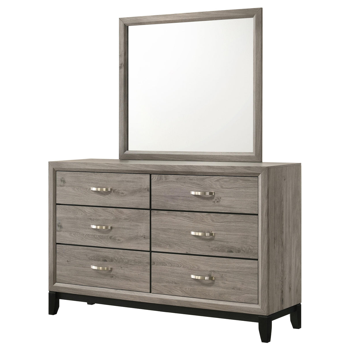 Coaster Furniture Valen 215913M 6-drawer Bedroom Dresser and Mirror - Light Taupe IMAGE 11