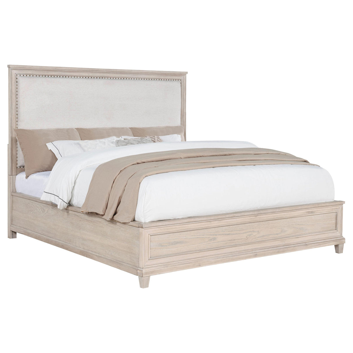Coaster Furniture Pembroke 215921KE 66-inch Eastern King Panel Bed - Washed Oak IMAGE 8