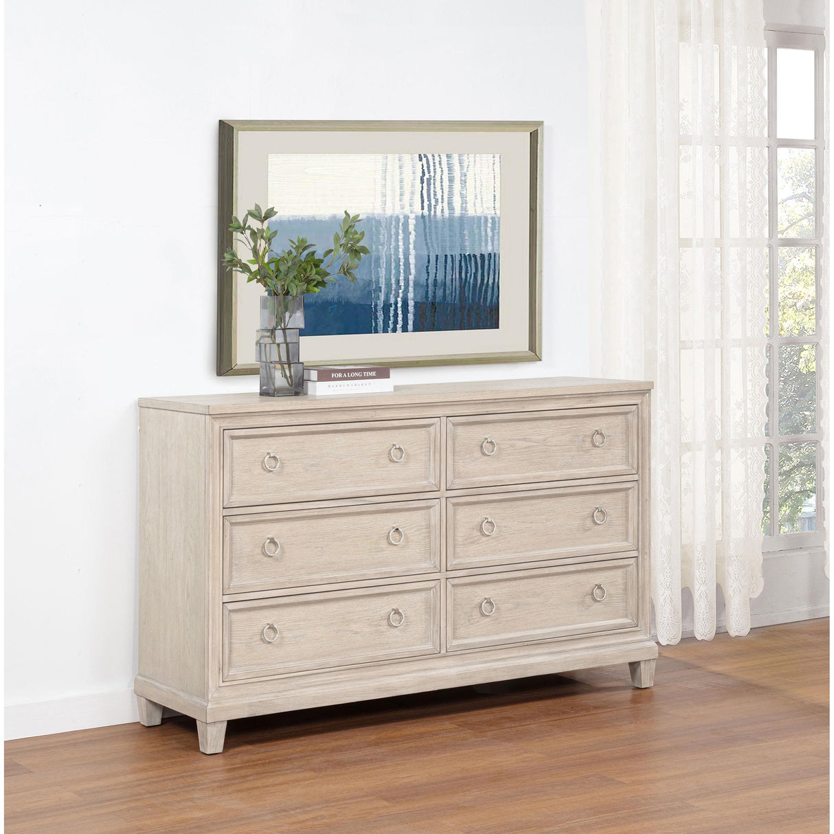 Coaster Furniture Pembroke 215923 6-drawer Bedroom Dresser Cabinet - Washed Oak IMAGE 2