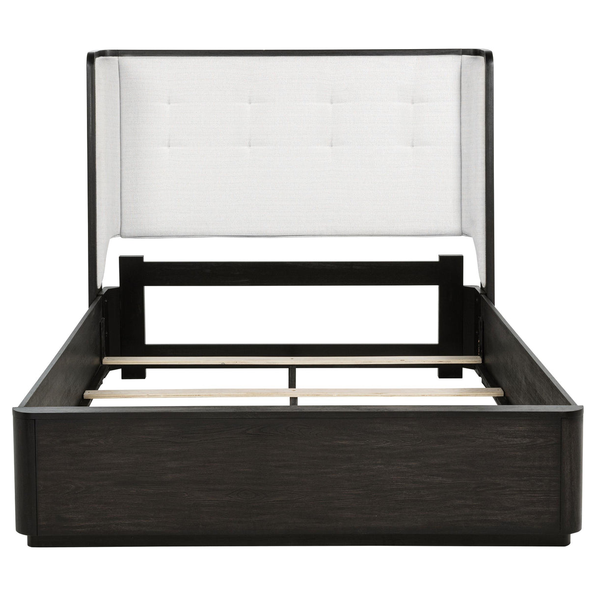 Coaster Furniture Leandro 222491Q 55-inch Queen Wingback Bed - Burnished Black IMAGE 2