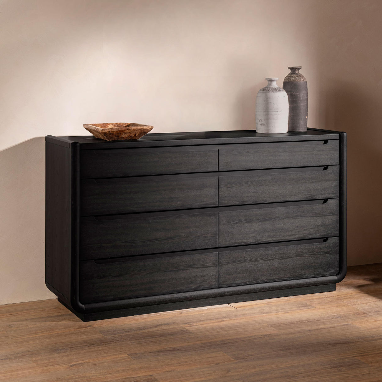 Coaster Furniture Leandro 222493 8-drawer Bedroom Dresser Cabinet - Burnished Black IMAGE 2