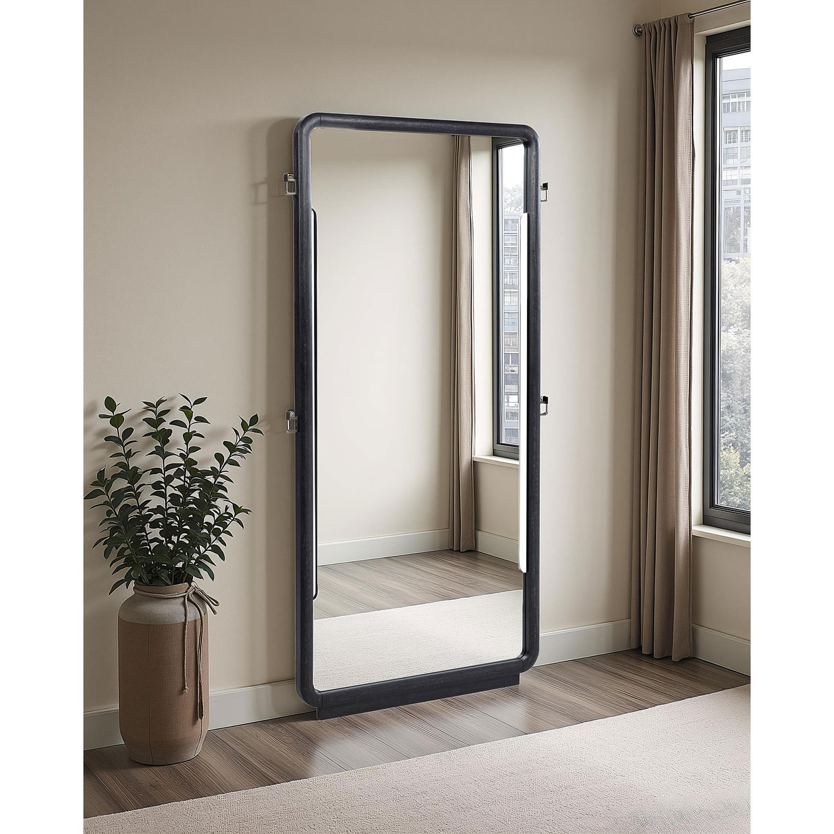 Coaster Furniture Leandro 222498 76-inch Full Length Floor Mirror - Burnished Black IMAGE 5