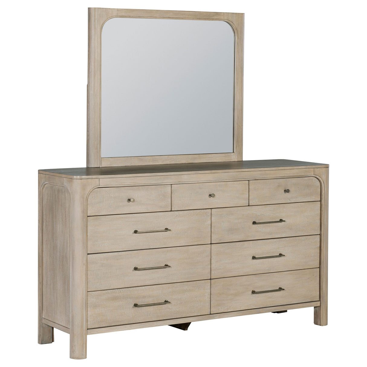 Coaster Furniture Solano 222523M 9-drawer Bedroom Dresser with Mirror - Weathered Mango IMAGE 1