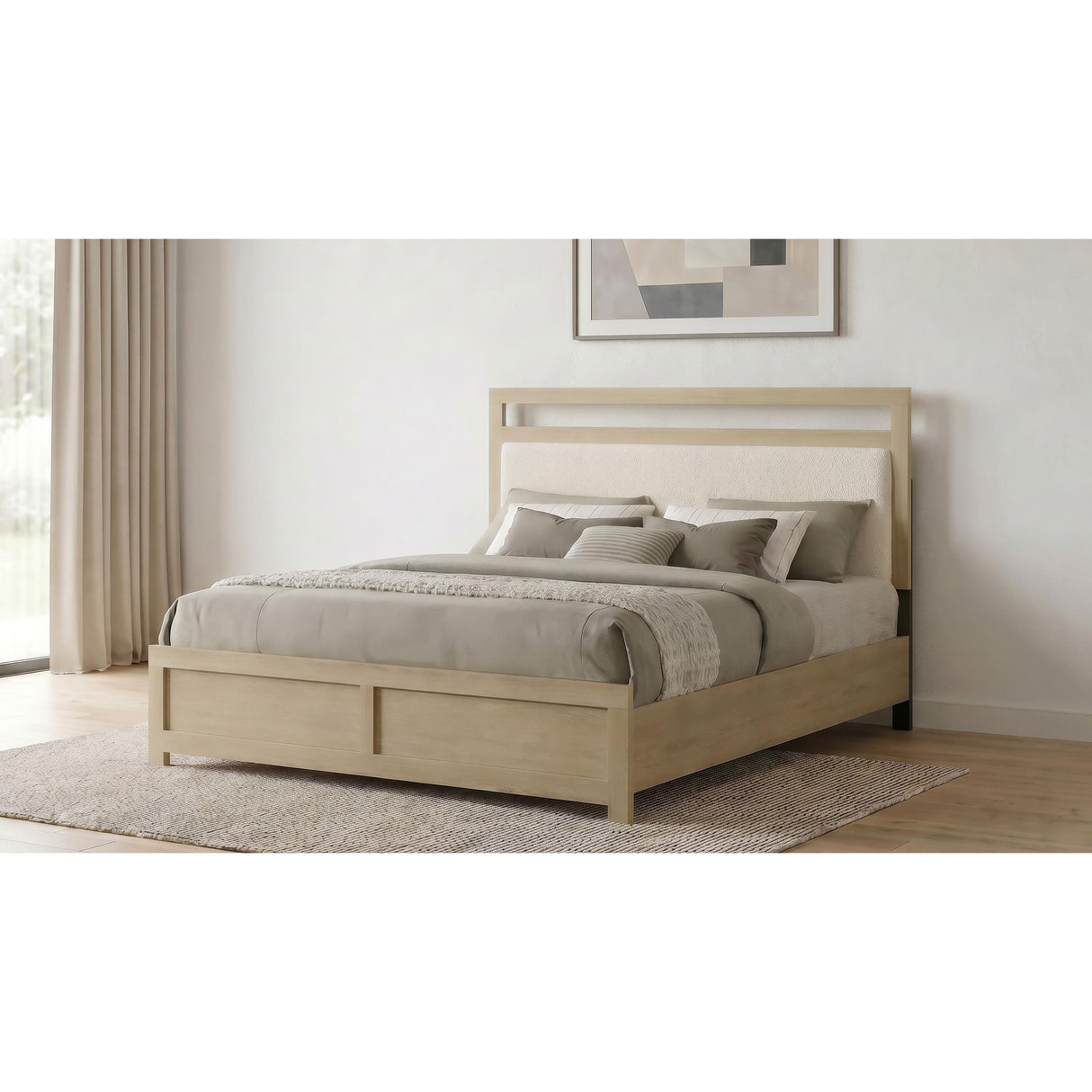 Coaster Furniture Hendricks 222651KE Eastern King Panel Headboard Platform Bed - Light Oak IMAGE 5