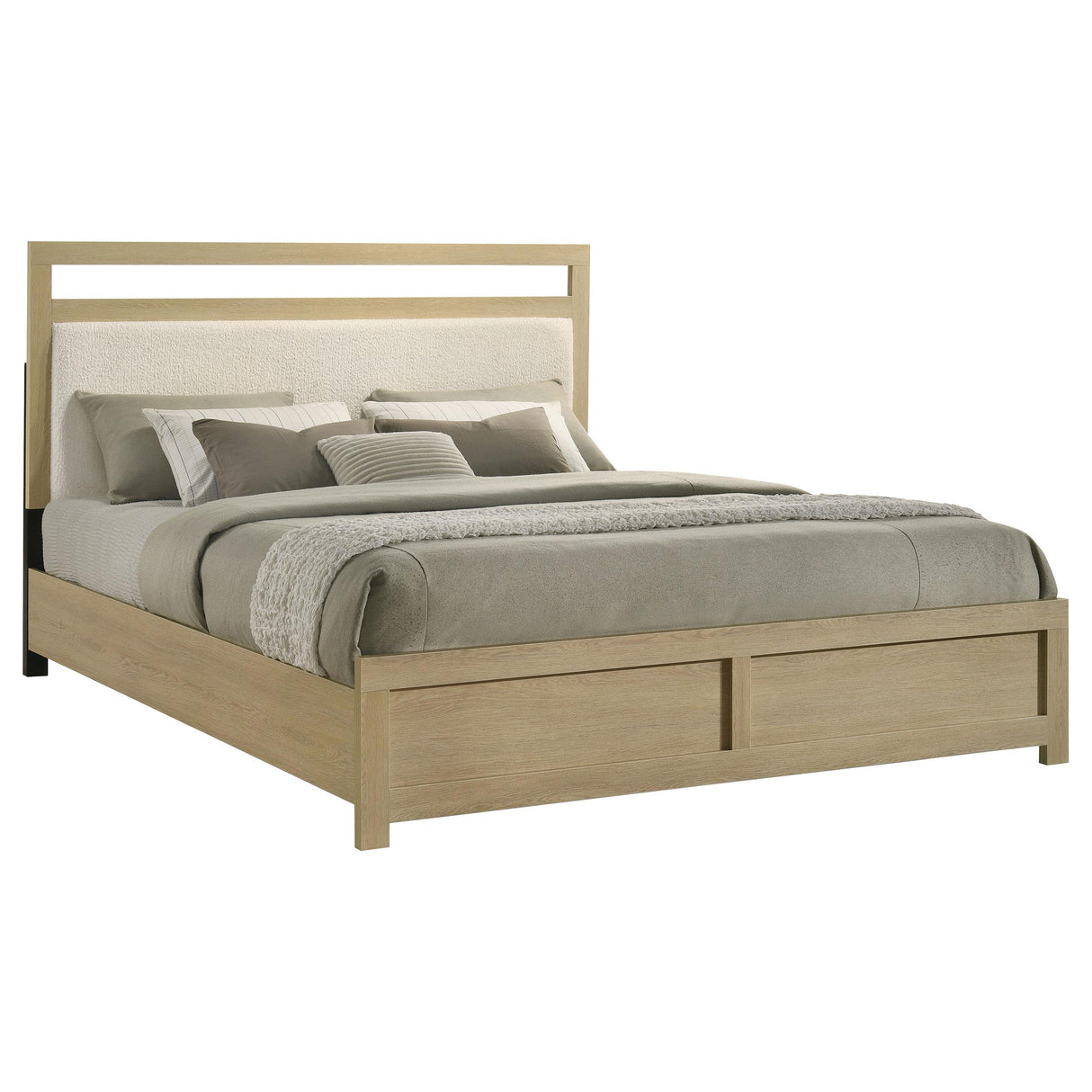 Coaster Furniture Hendricks 222651KE Eastern King Panel Headboard Platform Bed - Light Oak IMAGE 8