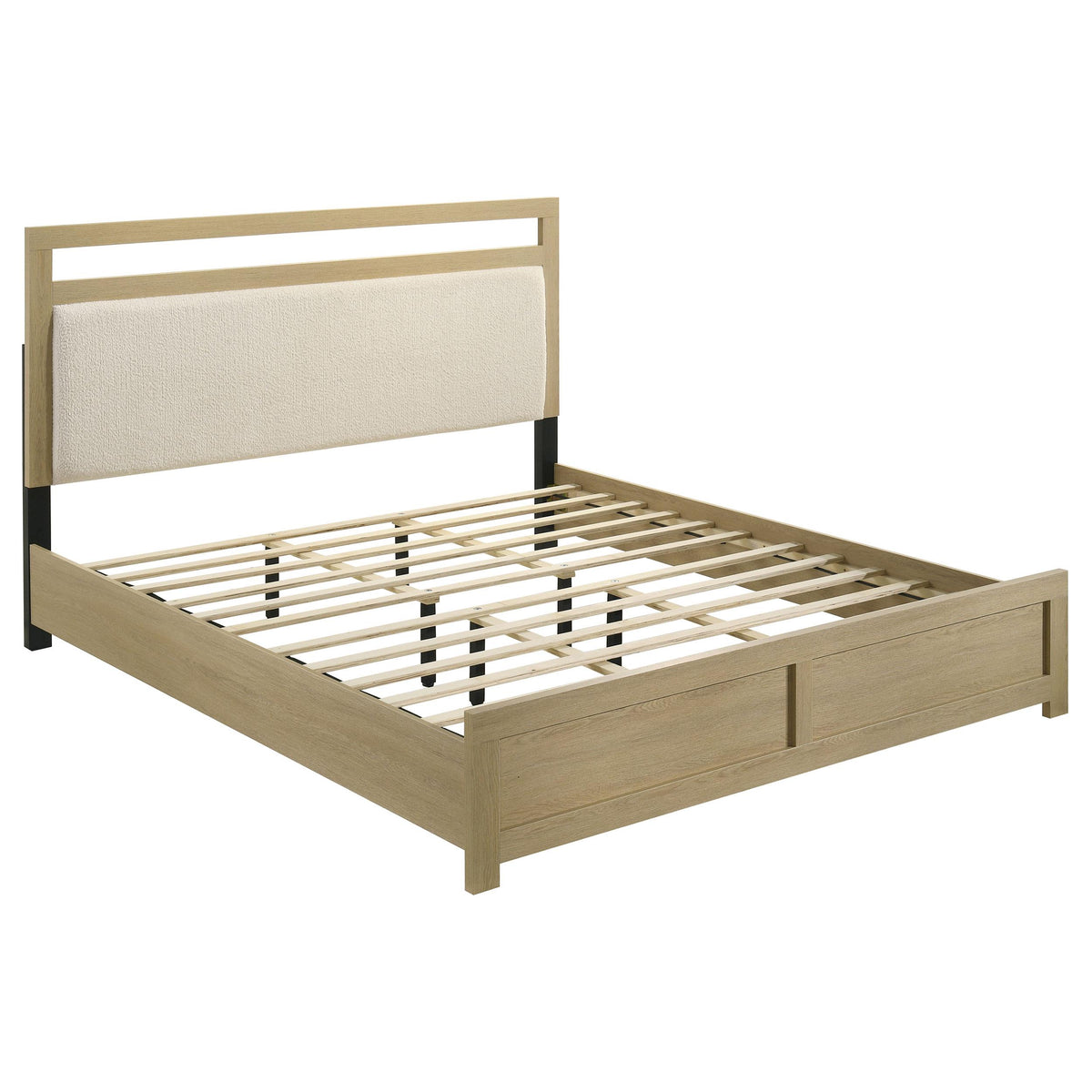 Coaster Furniture Hendricks 222651KW California King Panel Headboard Platform Bed - Light Oak IMAGE 1