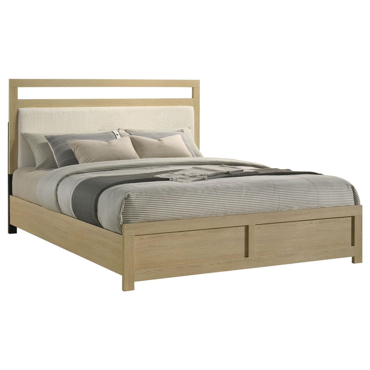 Coaster Furniture Hendricks 222651KW California King Panel Headboard Platform Bed - Light Oak IMAGE 7
