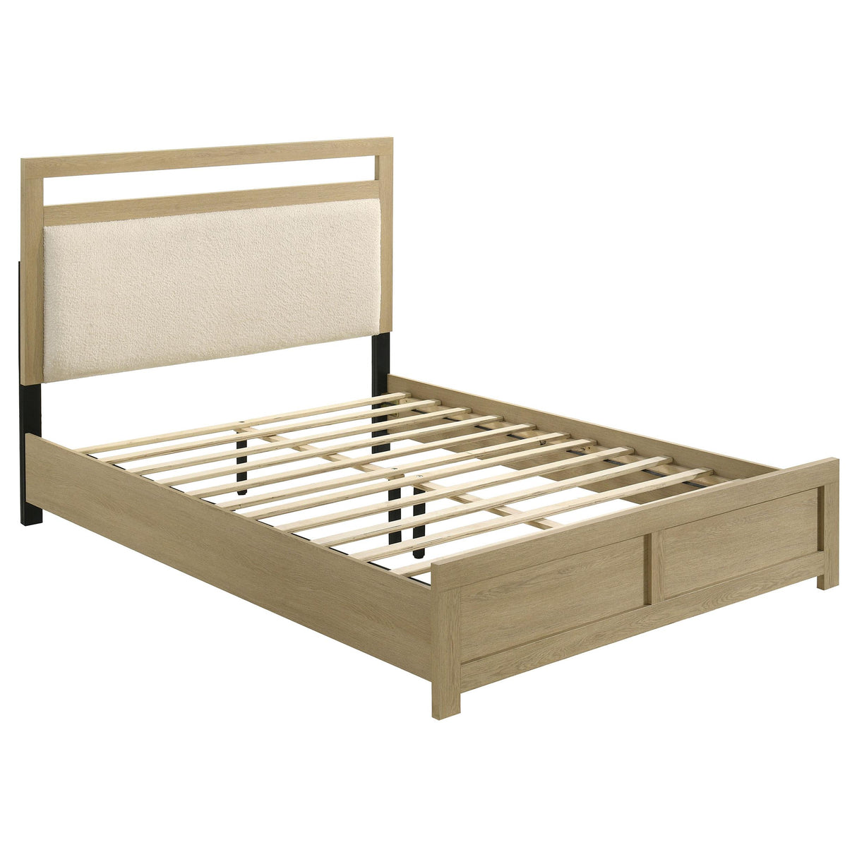 Coaster Furniture Hendricks 222651Q Queen Panel Headboard Platform Bed - Light Oak IMAGE 1