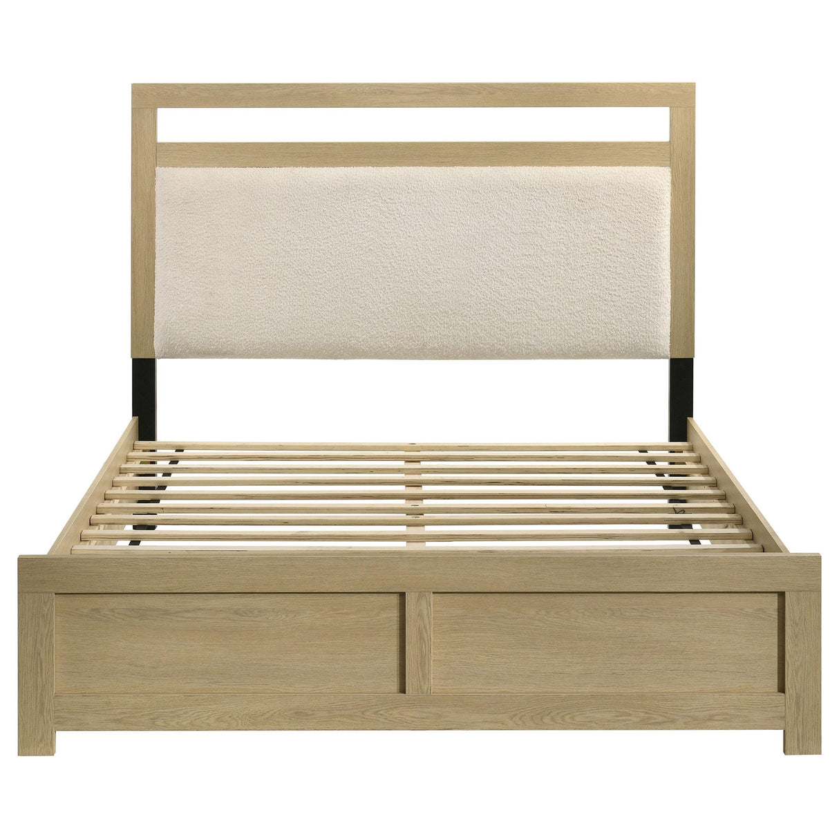 Coaster Furniture Hendricks 222651Q Queen Panel Headboard Platform Bed - Light Oak IMAGE 7