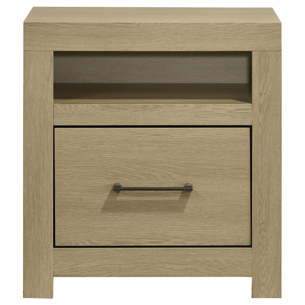 Coaster Furniture Hendricks 222652 1-drawer Nightstand Bedside Table with Cubby - Light Oak IMAGE 6