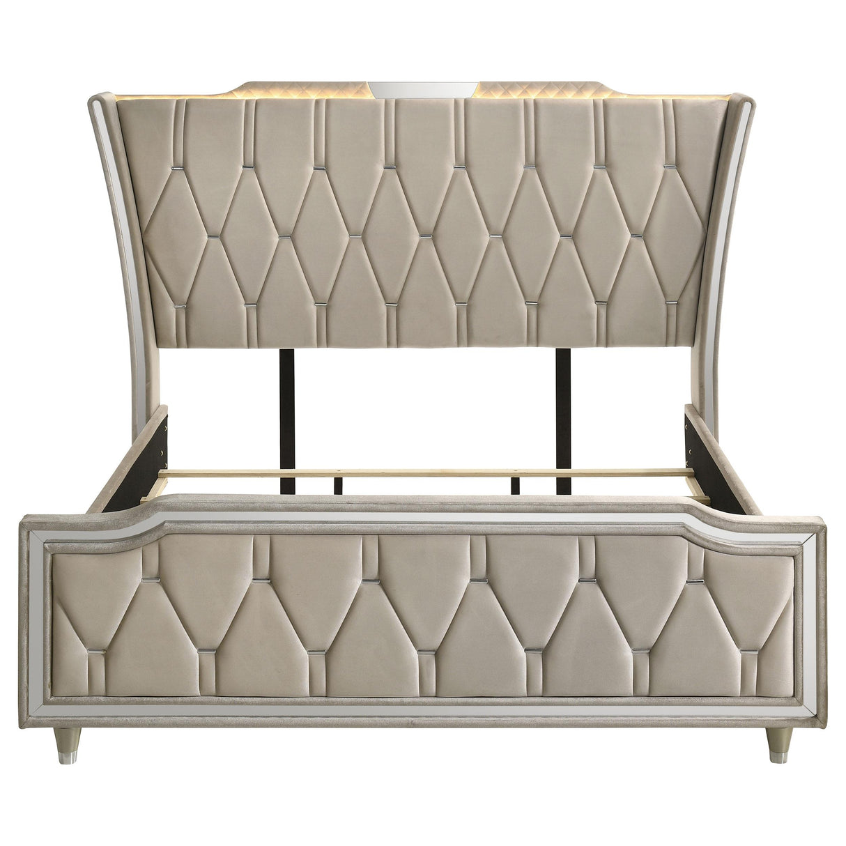 Coaster Furniture Lorient 222661KW California King LED Upholstered Bed - Ivory/Camel IMAGE 10