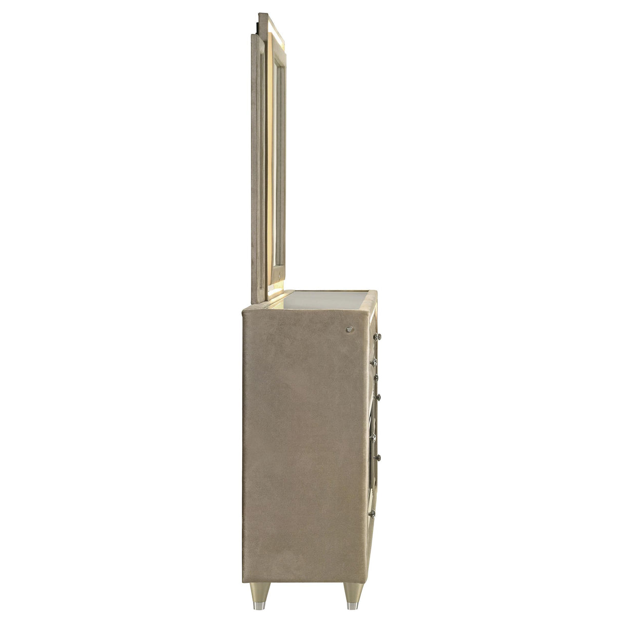 Coaster Furniture Lorient 222663FBM 8-drawer LED Flame Box Dresser and Mirror - Ivory Camel IMAGE 7