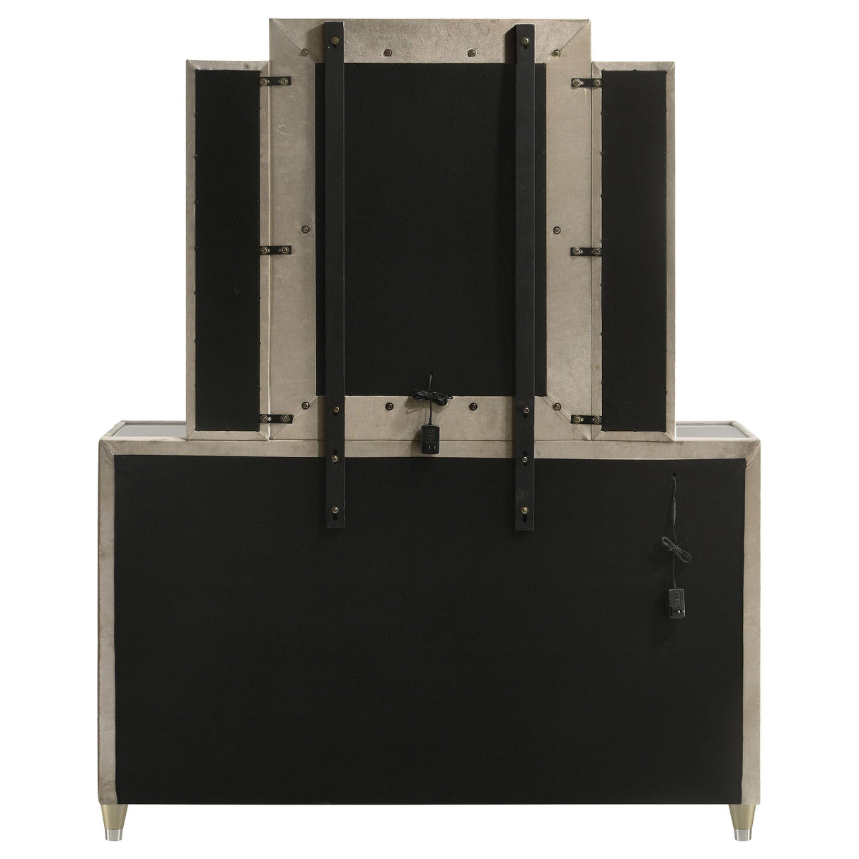 Coaster Furniture Lorient 222663M 8-drawer LED Dresser with Mirror - Ivory/Camel IMAGE 4