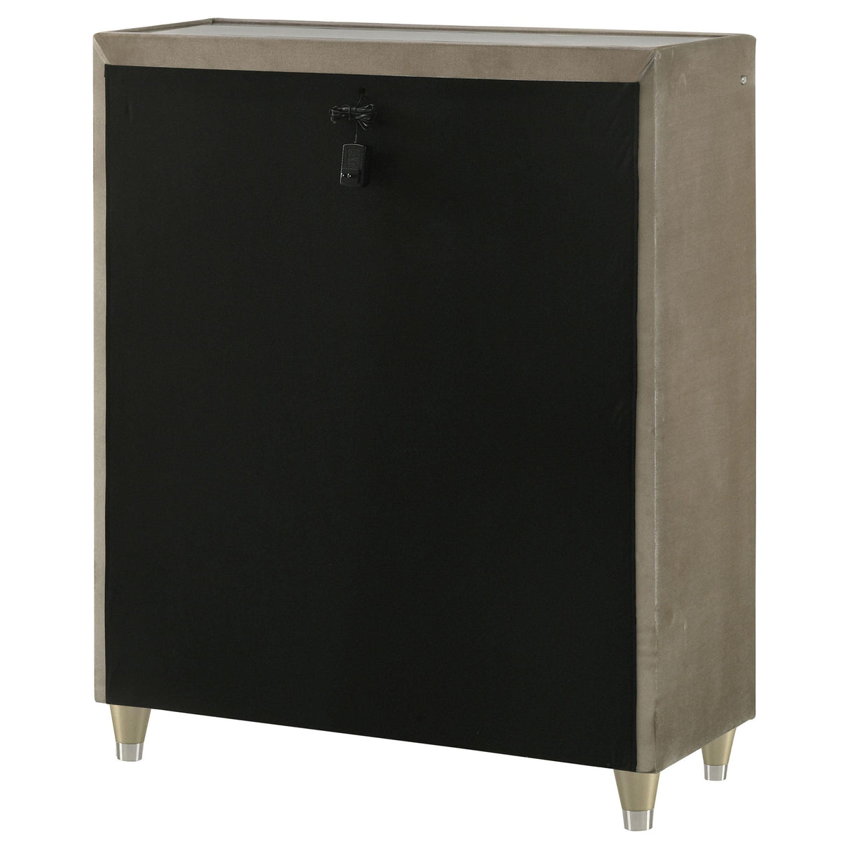 Coaster Furniture Lorient 222665 5-drawer LED Chest - Ivory/Camel IMAGE 4