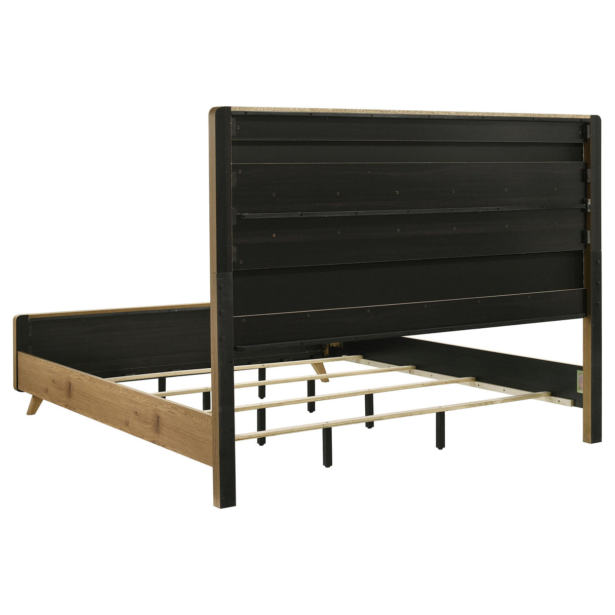 Coaster Furniture Bennett 222901KE 78-inch Eastern King Upholstered Panel Bed - Cream/Light Oak IMAGE 2