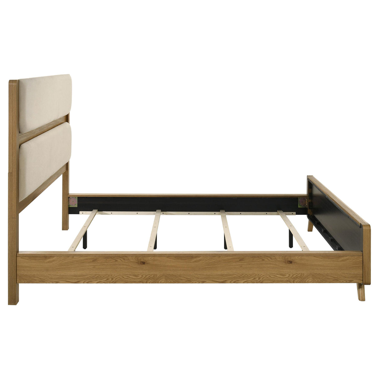 Coaster Furniture Bennett 222901KW 78-inch California King Upholstered Panel Bed - Cream/Light Oak IMAGE 6
