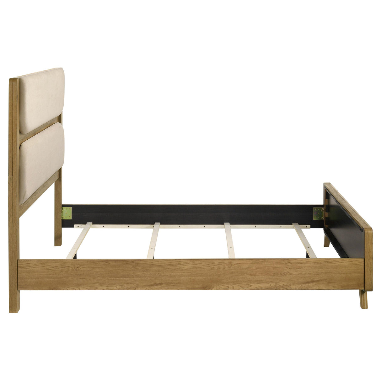 Coaster Furniture Bennett 222901Q 63-inch Queen Upholstered Panel Bed - Cream/Light Oak IMAGE 5