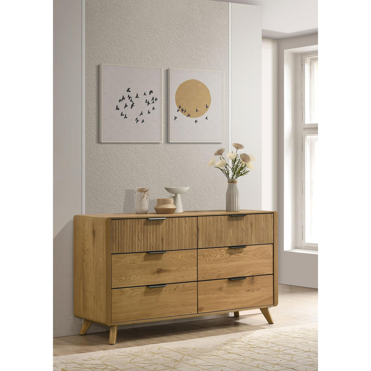 Coaster Furniture Bennett 222903 6-drawer Bedroom Dresser Cabinet - Light Oak IMAGE 2
