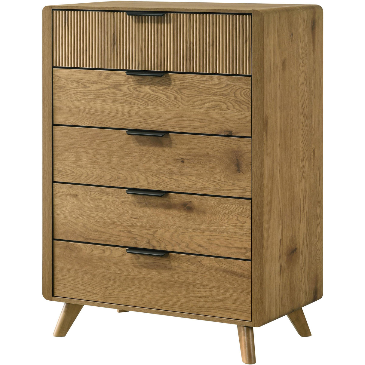 Coaster Furniture Bennett 222905 5-drawer Bedroom Chest - Light Oak IMAGE 4