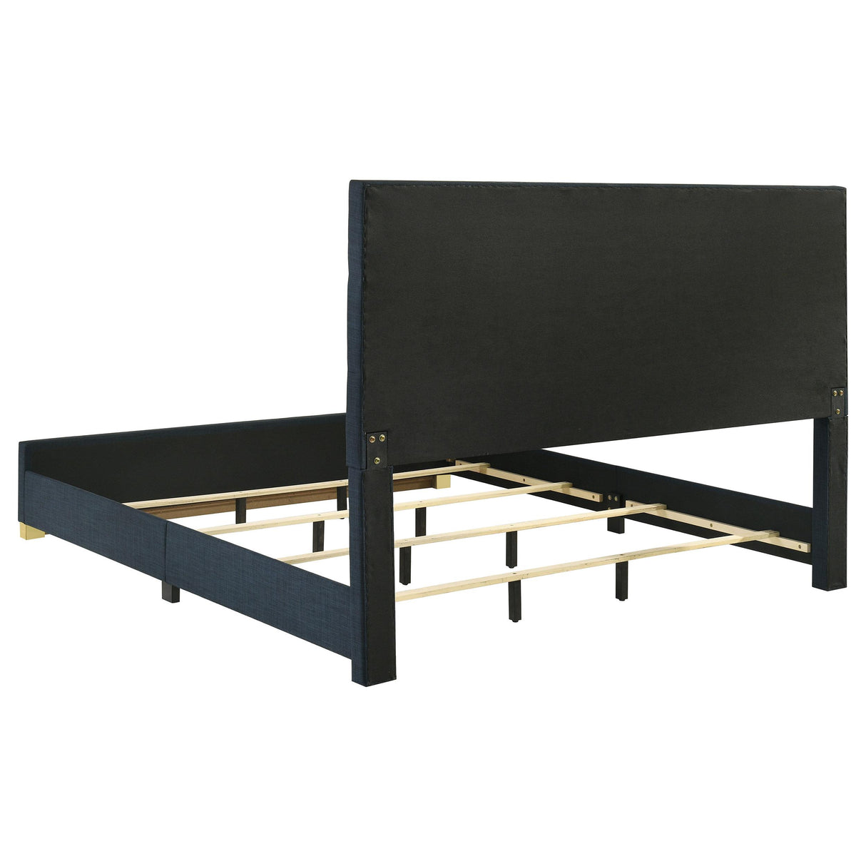 Coaster Furniture Ines 223091NVYKE 56-inch Fabric Upholstered Eastern King Panel Bed - Navy IMAGE 5