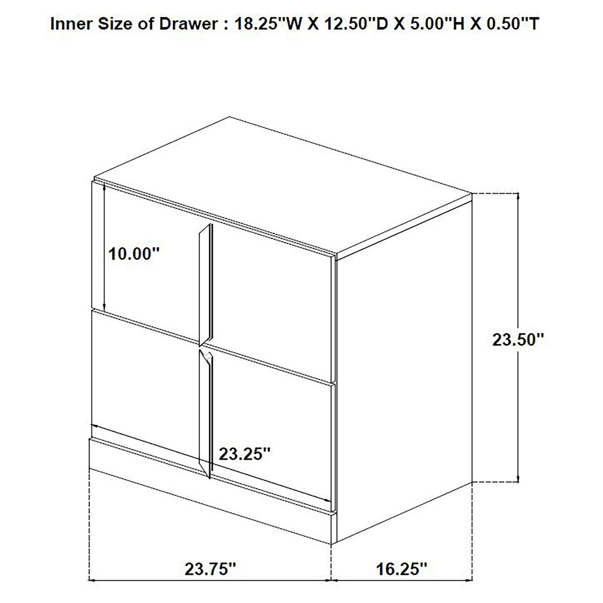 Coaster Furniture Ines 223092 2-drawer Nightstand Bedside Table - White High Gloss IMAGE 6