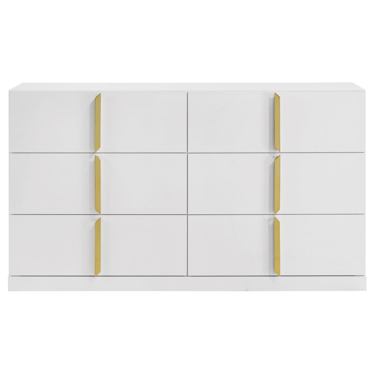 Coaster Furniture Ines 223093 6-drawer Bedroom Dresser Cabinet - White High Gloss IMAGE 5