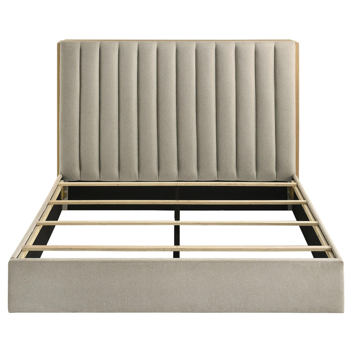 Coaster Furniture Arielle 223111Q Queen Bookcase Panel Storage Bed - Light Oak IMAGE 3