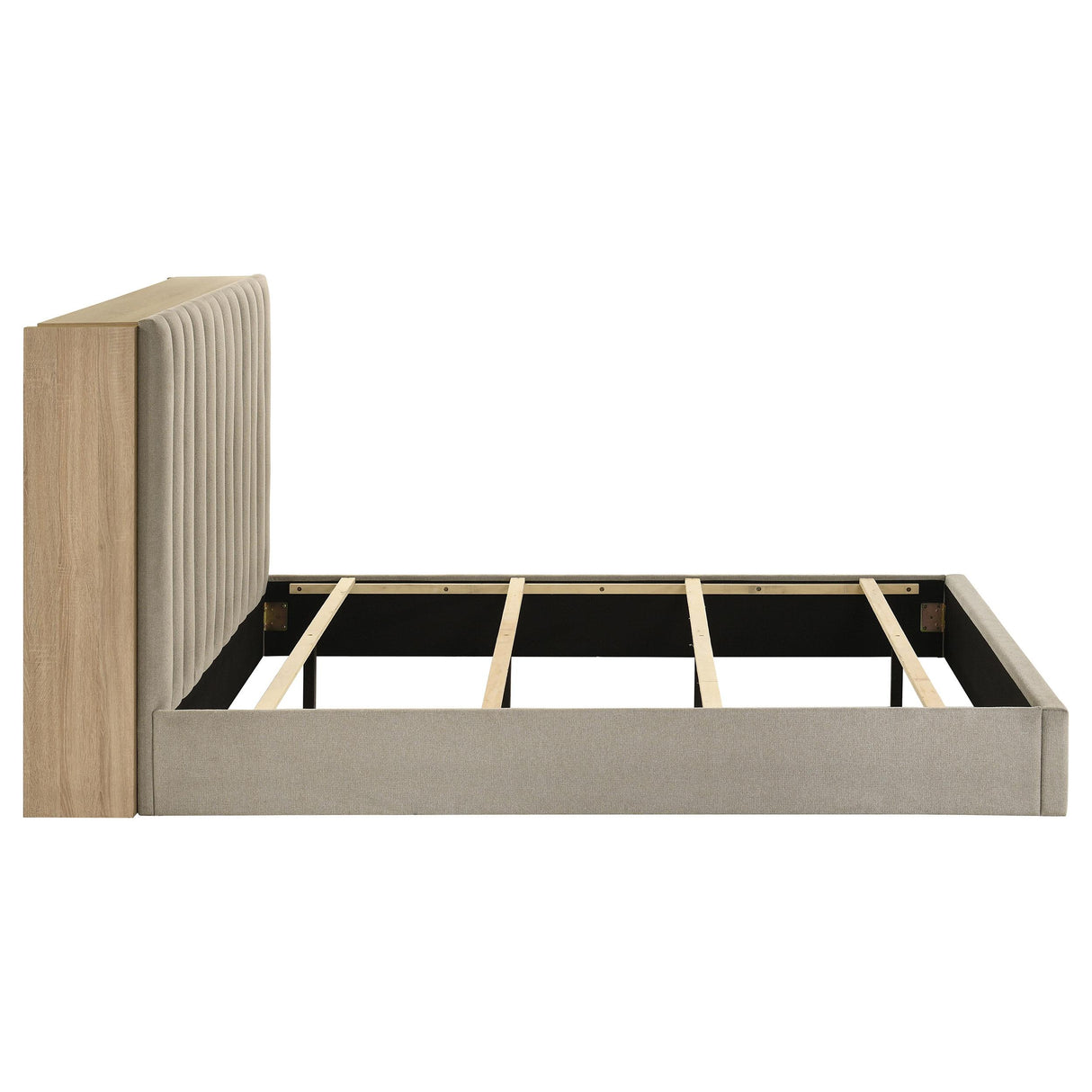 Coaster Furniture Arielle 223111Q Queen Bookcase Panel Storage Bed - Light Oak IMAGE 6