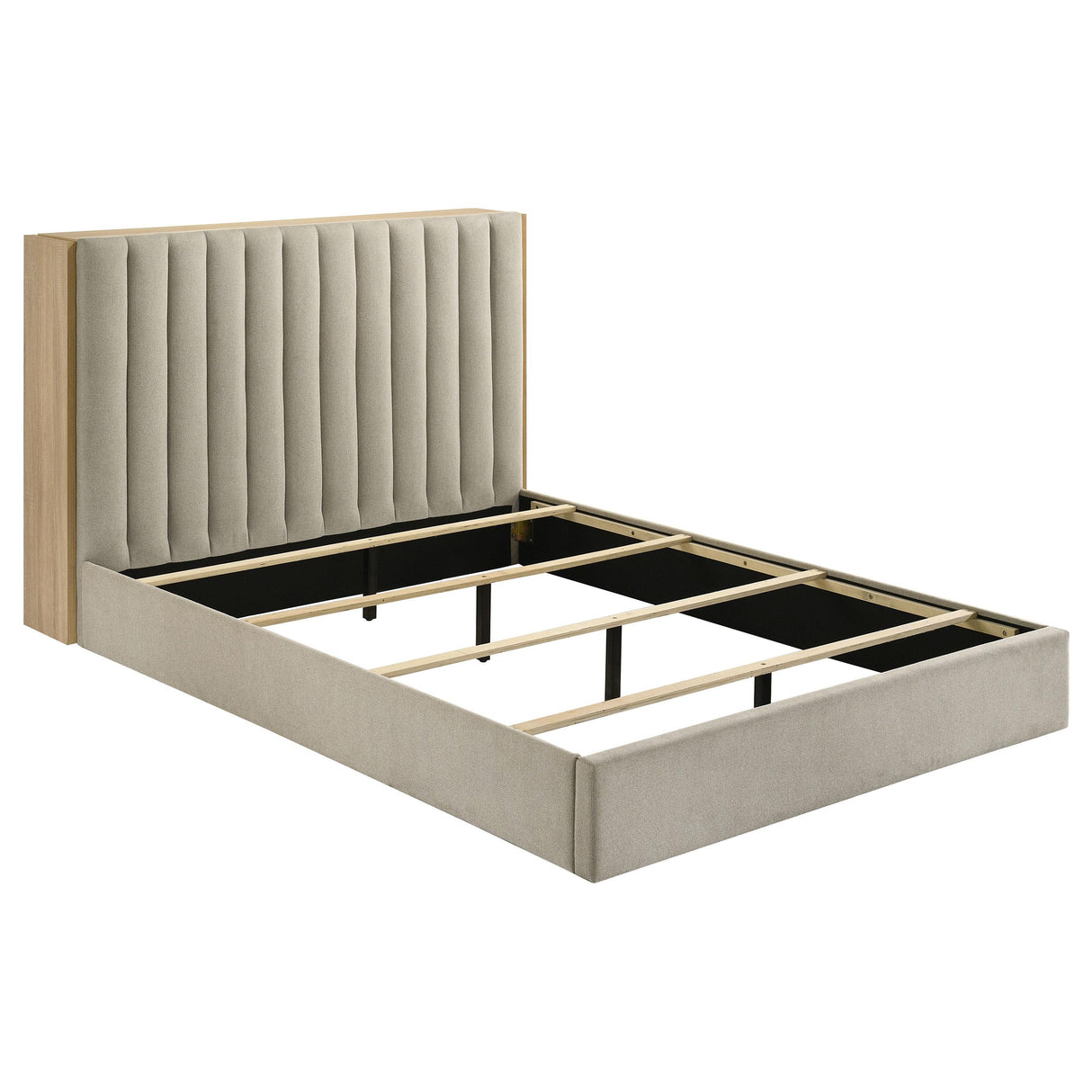 Coaster Furniture Arielle 223111Q Queen Bookcase Panel Storage Bed - Light Oak IMAGE 7