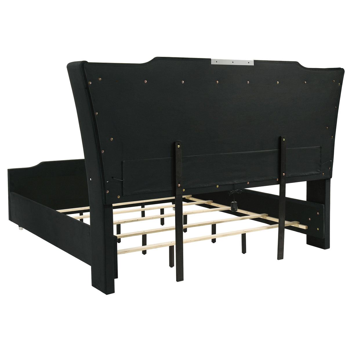 Coaster Furniture Lorient 223161KE Eastern King LED Upholstered Bed - Black IMAGE 4