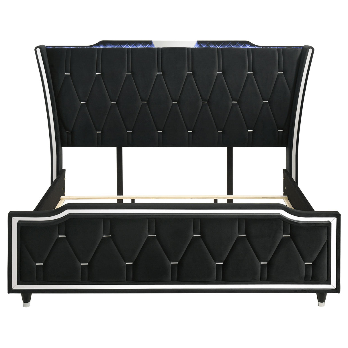Coaster Furniture Lorient 223161KW California King LED Upholstered Bed - Black IMAGE 2