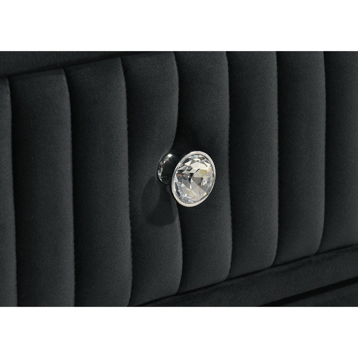 Coaster Furniture Ravenne 223193 8-drawer Velvet Upholstered LED Dresser Cabinet - Black IMAGE 3