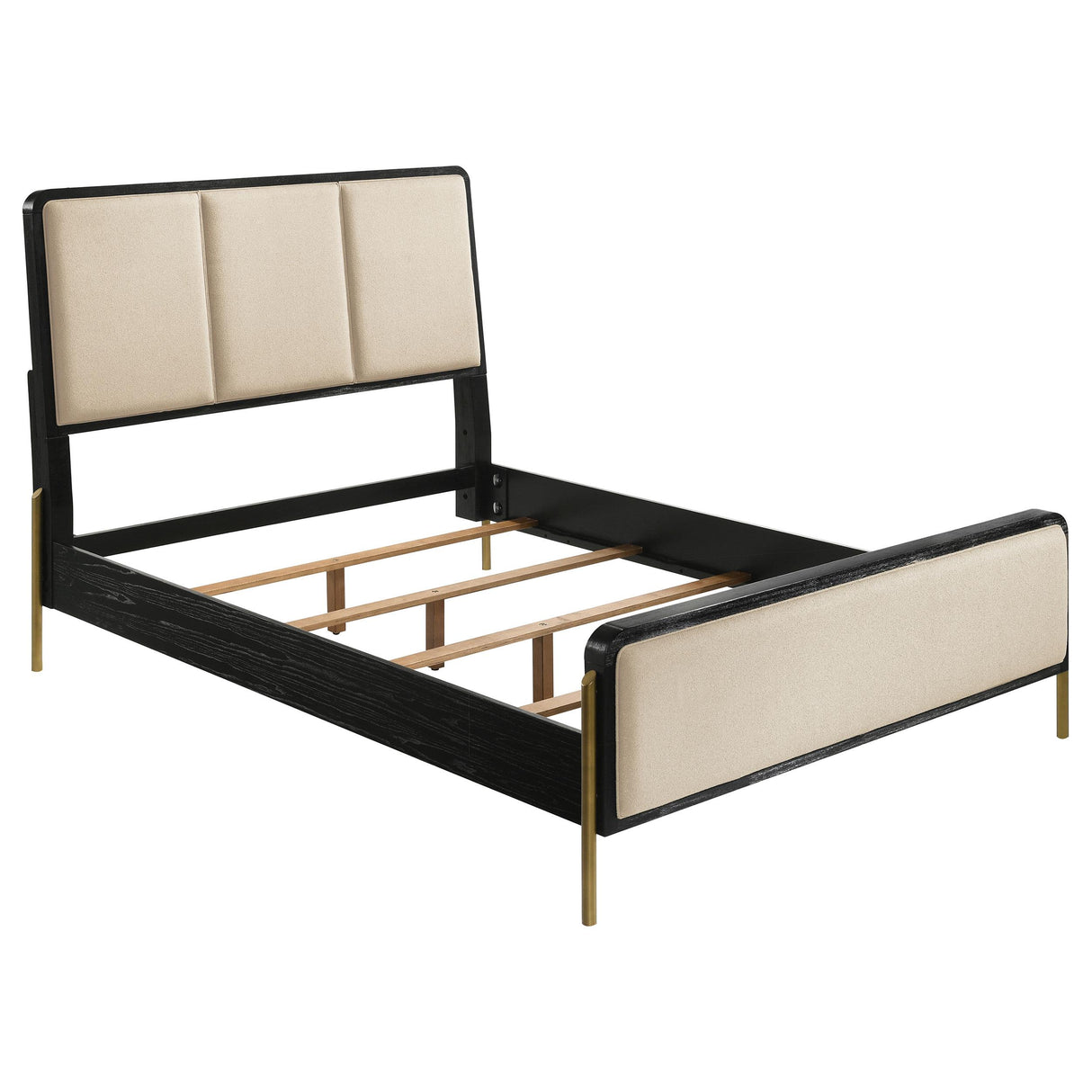 Coaster Furniture Arini 224331KECRM 56-inch Eastern King Panel Bed - Cream/Black IMAGE 3