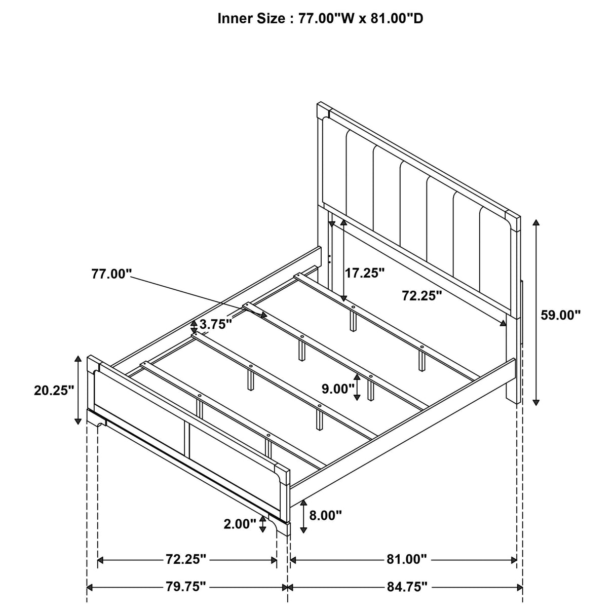 Coaster Furniture Gran 224930KE Park 59-inch Eastern King Panel Bed - Dark Cocoa IMAGE 8