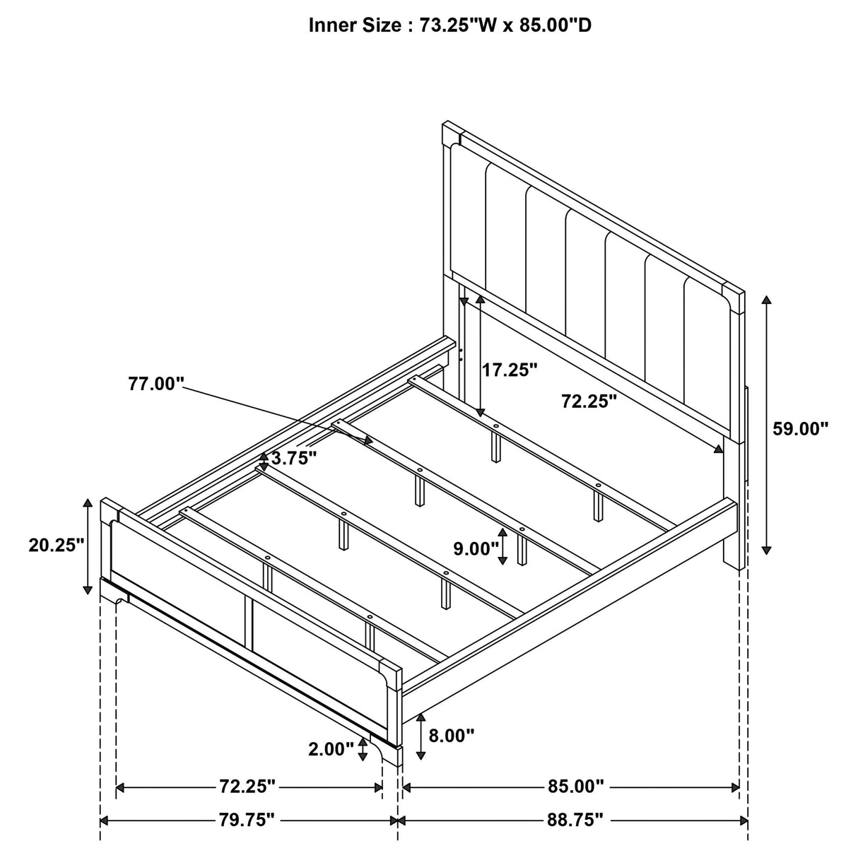 Coaster Furniture Gran 224930KW Park 59-inch California King Panel Bed - Dark Cocoa IMAGE 9