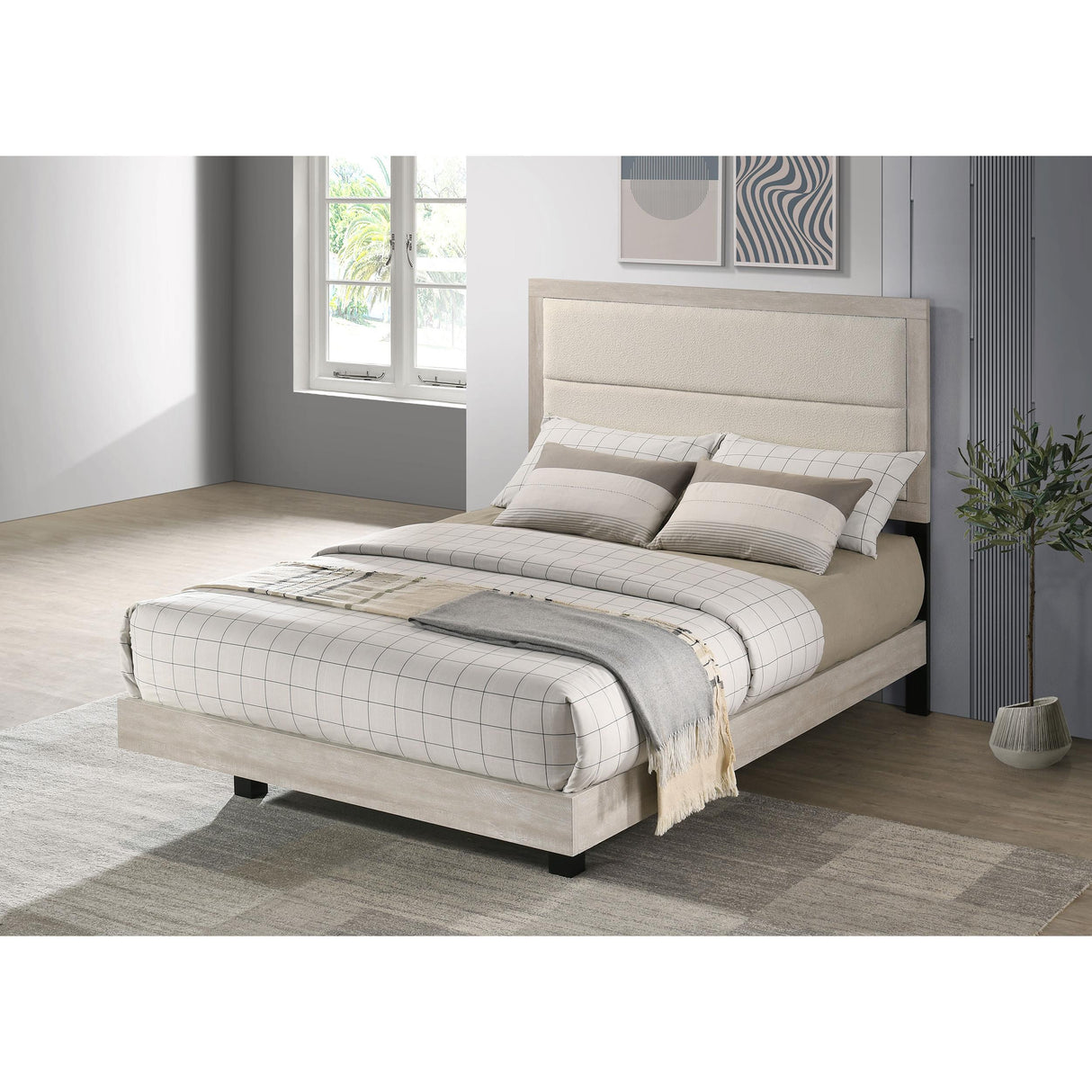 Coaster Furniture Trenton 225061F 54-inch Wood Full Panel Bed - Rustic Cream IMAGE 3