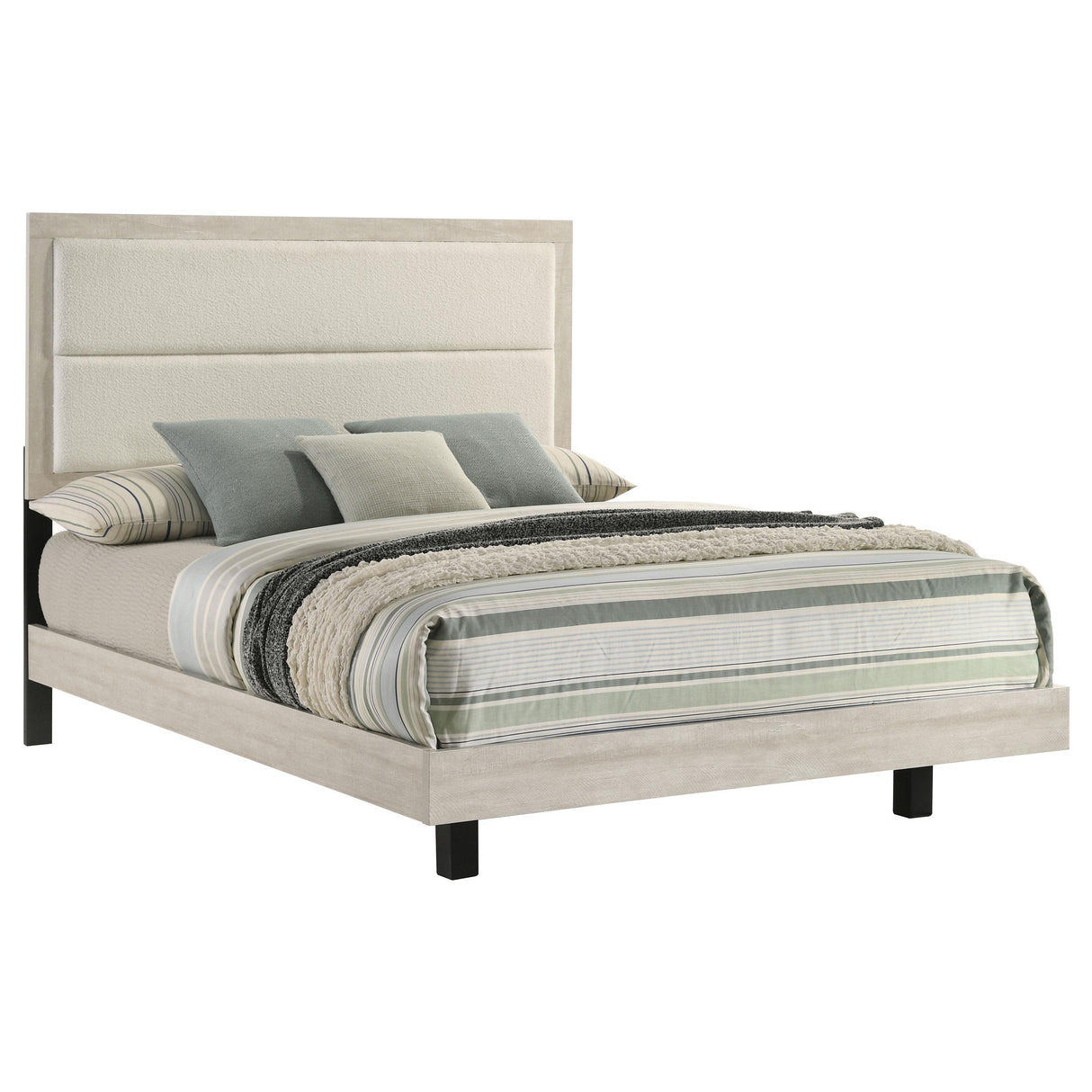 Coaster Furniture Trenton 225061Q 54-inch Wood Queen Panel Bed - Rustic Cream IMAGE 6