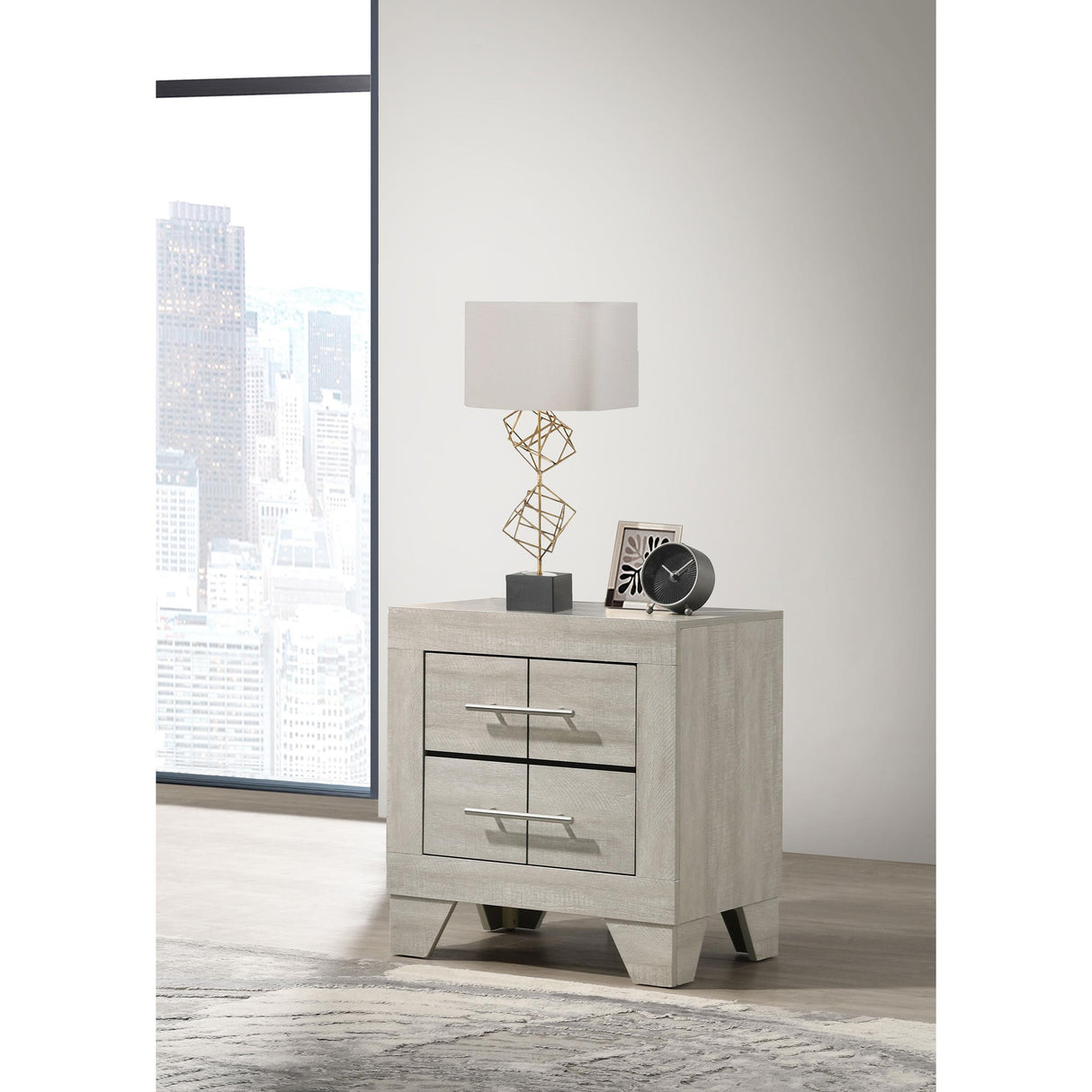 Coaster Furniture Trenton 225062 2-drawer Nightstand Bedside Table - Rustic Cream IMAGE 4