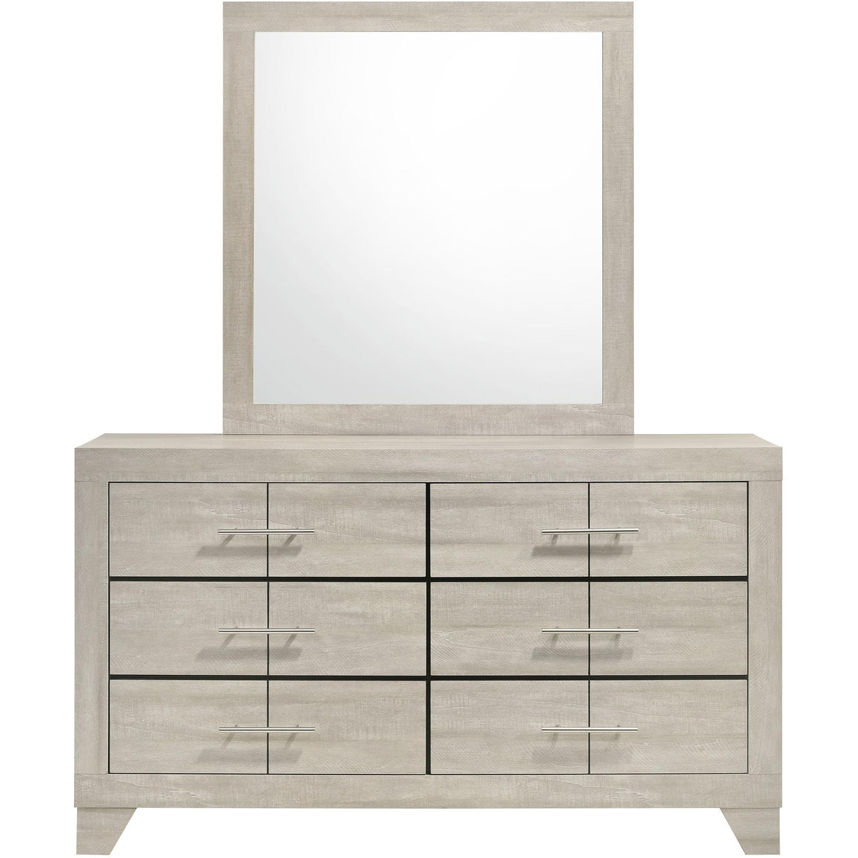 Coaster Furniture Trenton 225063M 6-drawer Bedroom Dresser With Mirror - Rustic Cream IMAGE 3