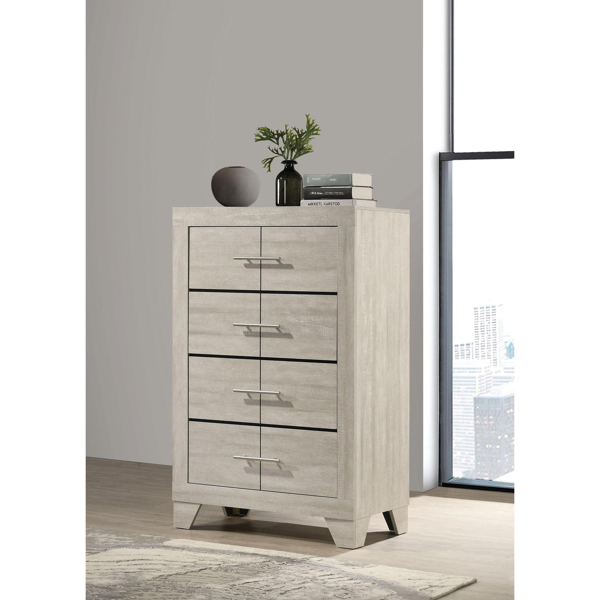 Coaster Furniture Trenton 225065 4-drawer Bedroom Chest - Rustic Cream IMAGE 2