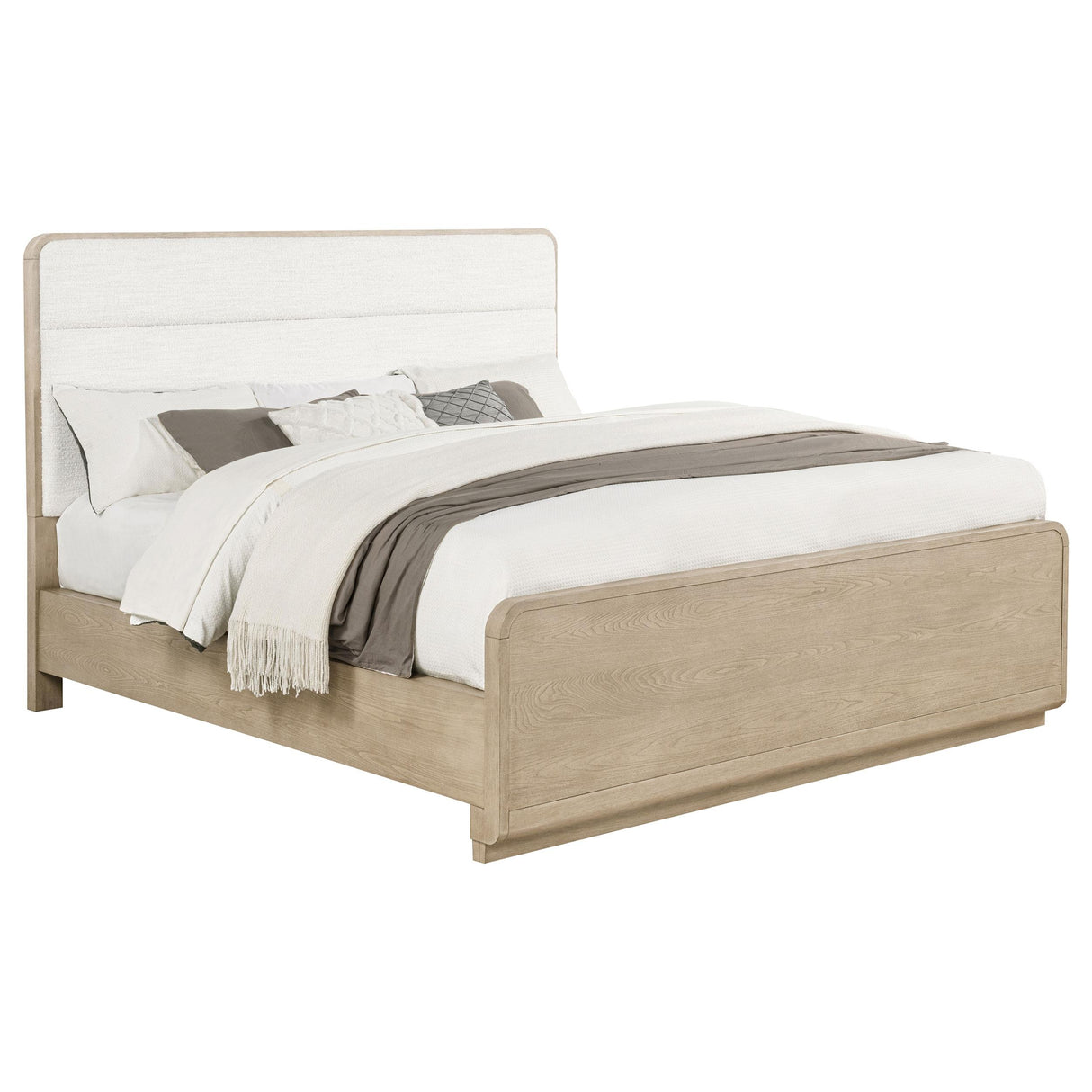 Coaster Furniture Ladera 225081KW 56-inch California King Panel Bed - Light Elm IMAGE 1