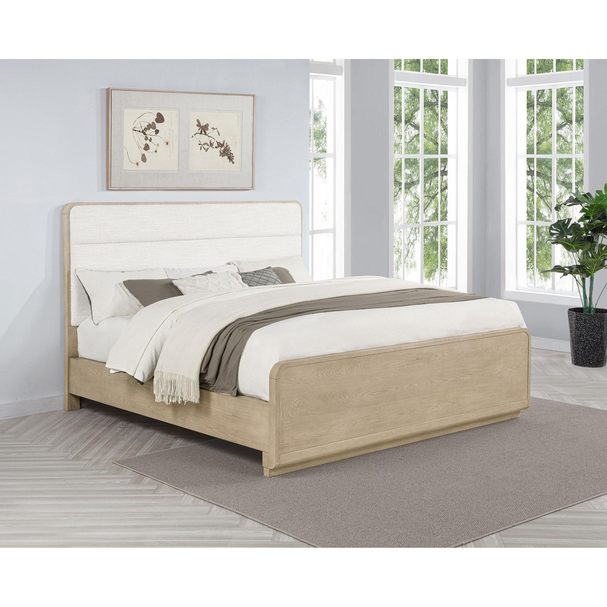 Coaster Furniture Ladera 225081KW 56-inch California King Panel Bed - Light Elm IMAGE 2